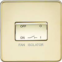 Knightsbridge SF1100PB 10AX 1-Gang TP Fan Isolator Switch Polished Brass