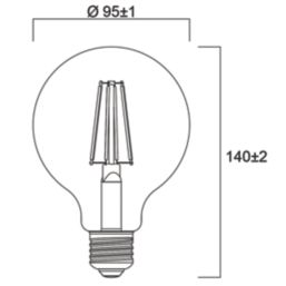 Sylvania TOLEDO PLATINUM E27 G95 LED Light Bulb  840lm 4W