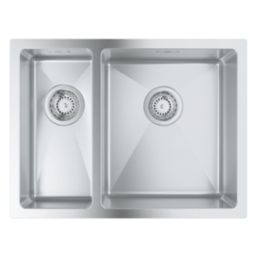 Grohe K700U Right Handed 1.5 Bowl Stainless Steel Undermount Sink  595mm x 450mm