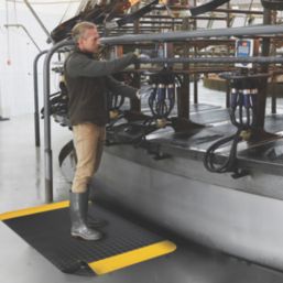 COBA Deckplate ReGen Anti-Fatigue Floor Mat Black / Yellow 1500mm x 900mm x 15mm
