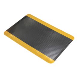 COBA Deckplate ReGen Anti-Fatigue Floor Mat Black / Yellow 1500mm x 900mm x 15mm