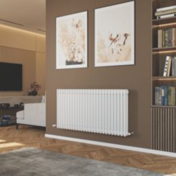 Azur 600mm x 1190mm 5076BTU White Horizontal 3 Column Radiator