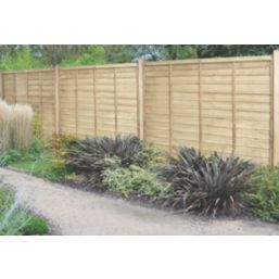 Forest Super Lap  Fence Panels Natural Timber 6' x 6' Pack of 3