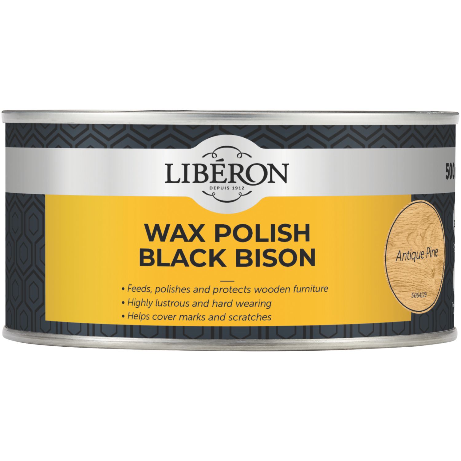 Liberon 500ml Antique Pine Satin Solvent-Based Interior Wood Wax (6364F)