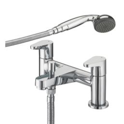 Bristan Quest Chrome 120mm Deck Mounted Dual Control Manual Shower Mixer Tap