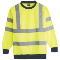 Pro RTX High Visibilty  Sweatshirt Yellow / Navy Medium 40" Chest