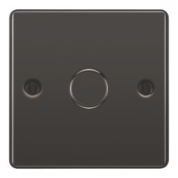 LAP  1-Gang 2-Way LED Dimmer Switch  Black Nickel with Colour-Matched Inserts
