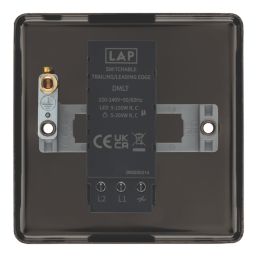 LAP  1-Gang 2-Way LED Dimmer Switch  Black Nickel with Colour-Matched Inserts