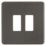 Knightsbridge  2-Module Grid Faceplate Smoked Bronze
