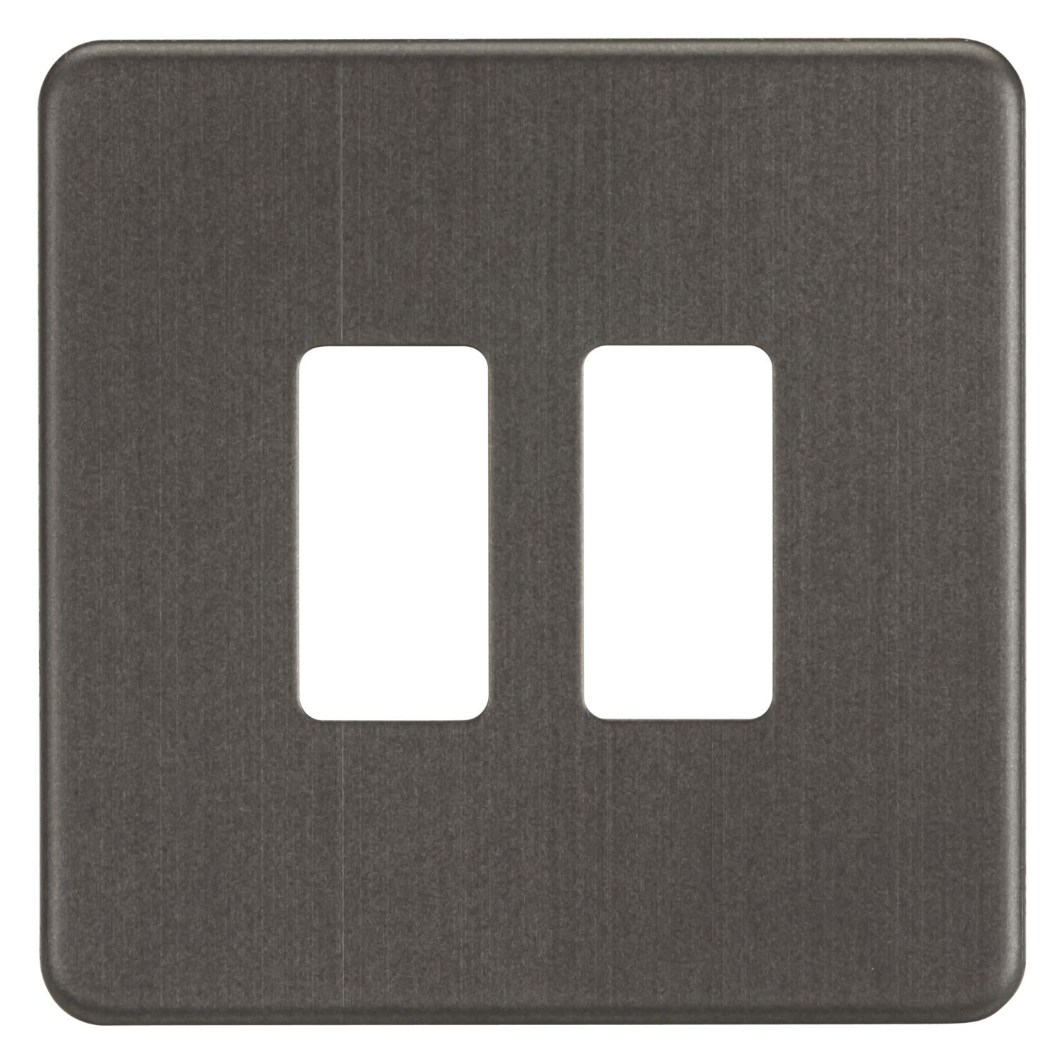Knightsbridge 2-Module Grid Faceplate Smoked Bronze (636CR)