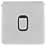 Schneider Electric Lisse Deco 20AX 1-Gang DP Control Switch Polished Chrome  with Black Inserts