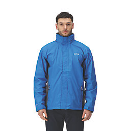 Regatta Matt Waterproof Shell Jacket Oxford Blue/Iron Large Size 41 1/2" Chest