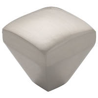Decorative Soft Square Cabinet Knobs Satin Nickel 25mm 2 Pack