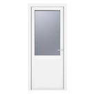 Crystal  1-Panel 1-Obscure Light Left-Handed White uPVC Back Door 2090mm x 890mm