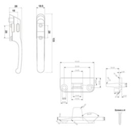 Fab & Fix Craftsman Left or Right-Handed Non-Locking Window Handle Bright Chrome