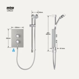 Mira Decor Warm Silver 10.8kW  Manual Electric Shower