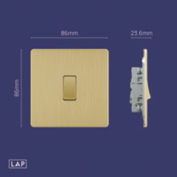 LAP  20A 1-Gang Intermediate Switch Satin Brass with Black Inserts