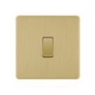 LAP  20A 1-Gang Intermediate Switch Satin Brass with Black Inserts