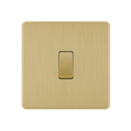LAP  20A 1-Gang Intermediate Switch Satin Brass with Black Inserts
