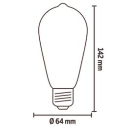 Calex  E27 ST64 LED Virtual Filament Smart Light Bulb 7W 806lm