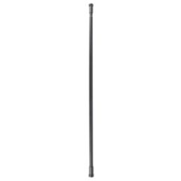 Straight Extendable Shower Curtain Rail Aluminium Black 1100-2000mm