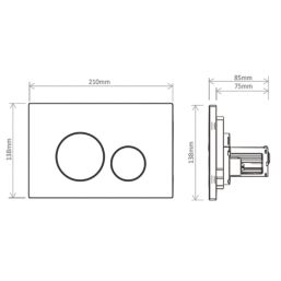 Traditional Dual-Flush Flushing Plate Chrome