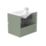 Newland  Double Drawer Wall-Mounted Vanity Unit with Basin Matt Sage Green 600mm x 450mm x 540mm