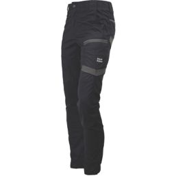Hard Yakka Raptor Cuff Work Trousers Black 34" W 32" L