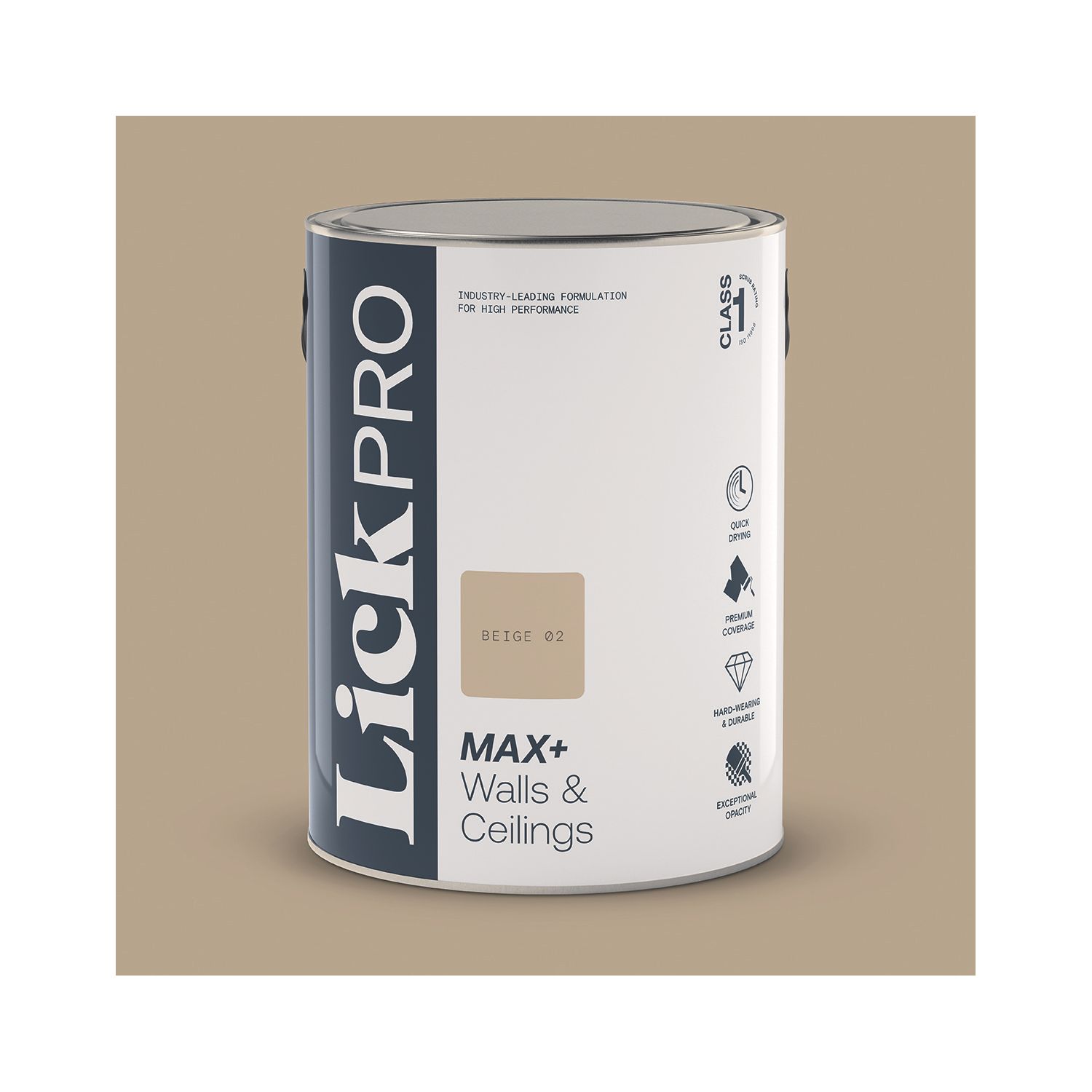 LickPro Max+ 5Ltr Beige 02 Eggshell Emulsion Paint (636TM)