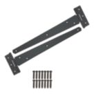 Smith & Locke Black Tee Hinges 300mm 2 Pack