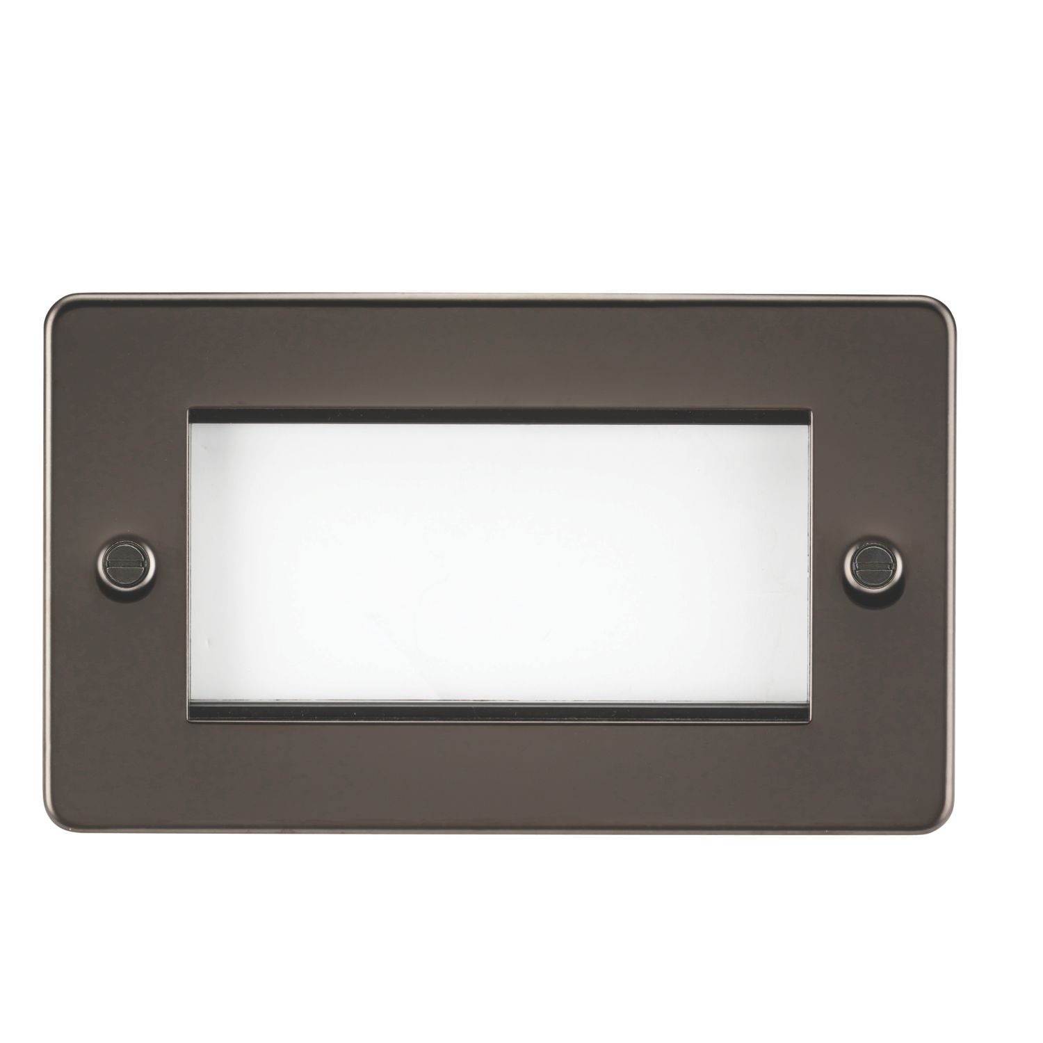 Knightsbridge Flat Plate 4-Module Modular Faceplate Gunmetal (636YA)