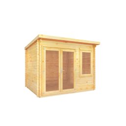 Mercia Elite 9' x 9' (Nominal) Pent Timber Log Cabin