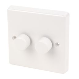 Varilight V-Dim 2-Gang 2-Way  Dimmer Switch  White