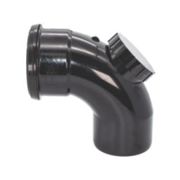 FloPlast  Push-Fit -Boss 92.5° Single Socket Access Bend Black 110mm