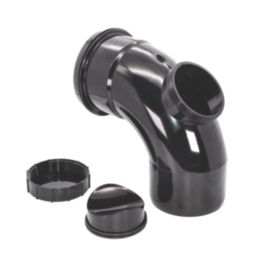 FloPlast  Push-Fit -Boss 92.5° Single Socket Access Bend Black 110mm