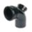 FloPlast  Push-Fit -Boss 92.5° Single Socket Access Bend Black 110mm
