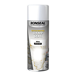 Ronseal One Coat Damp Seal Aerosol White Natural Finish 400ml