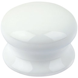 Smith & Locke  Traditional Cabinet Door Knobs Porcelain White 50mm 2 Pack