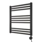 Ximax 677mm x 600mm 1024BTU Black Flat Electric Towel Radiator