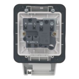 Hager Sollysta WXPSSU83FO IP66 13A Weatherproof Outdoor Switched Fused Spur & Flex Outlet