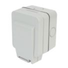 Hager Sollysta WXPSSU83FO IP66 13A Weatherproof Outdoor Switched Fused Spur & Flex Outlet