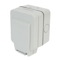 Hager Sollysta WXPSSU83FO IP66 13A Weatherproof Outdoor Switched Fused Spur & Flex Outlet