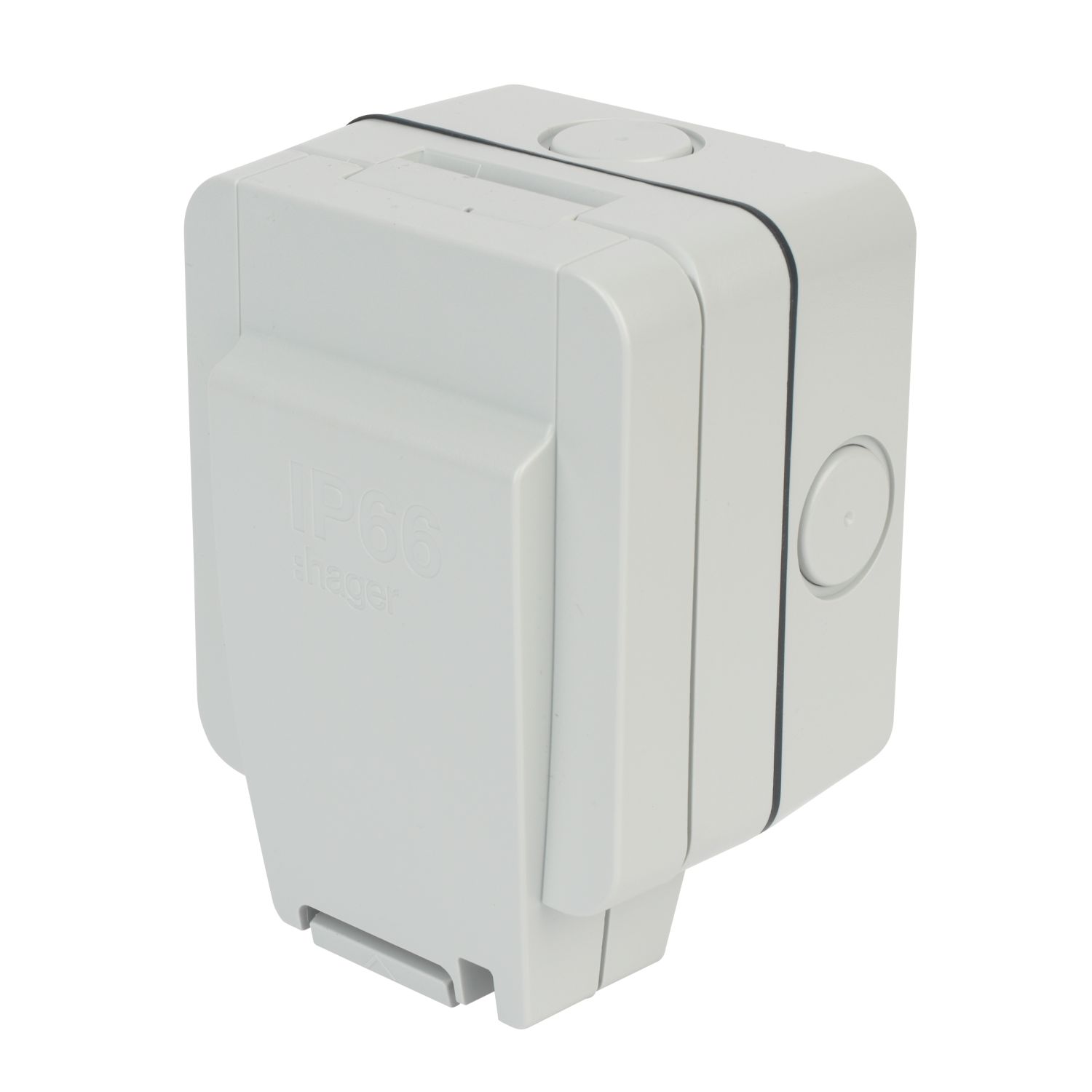 Hager Sollysta WXPSSU83FO IP66 13A Weatherproof Outdoor Switched Fused Spur & Flex Outlet (637AM)