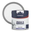 Fortress  2.5Ltr Brilliant White Soft Sheen Emulsion Kitchen & Bathroom Paint