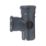 FloPlast  Push-Fit 92.5° Double Socket Soil Branch Anthracite Grey 110mm