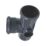 FloPlast  Push-Fit 92.5° Double Socket Soil Branch Anthracite Grey 110mm