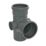 FloPlast  Push-Fit 92.5° Double Socket Soil Branch Anthracite Grey 110mm