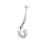 Decohooks Pill Top Hat Hook Chrome 150mm