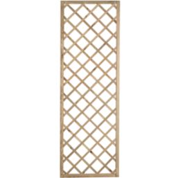 Forest Hidcote Softwood Rectangular Garden Trellis 2' x 6' 5 Pack