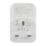 Masterplug 2-Outlet Type C Plug-Through Surge Adaptor 3A